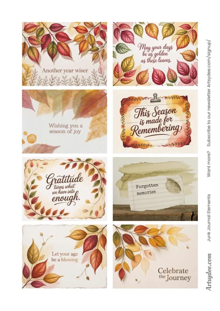 autumn junk journal ideas