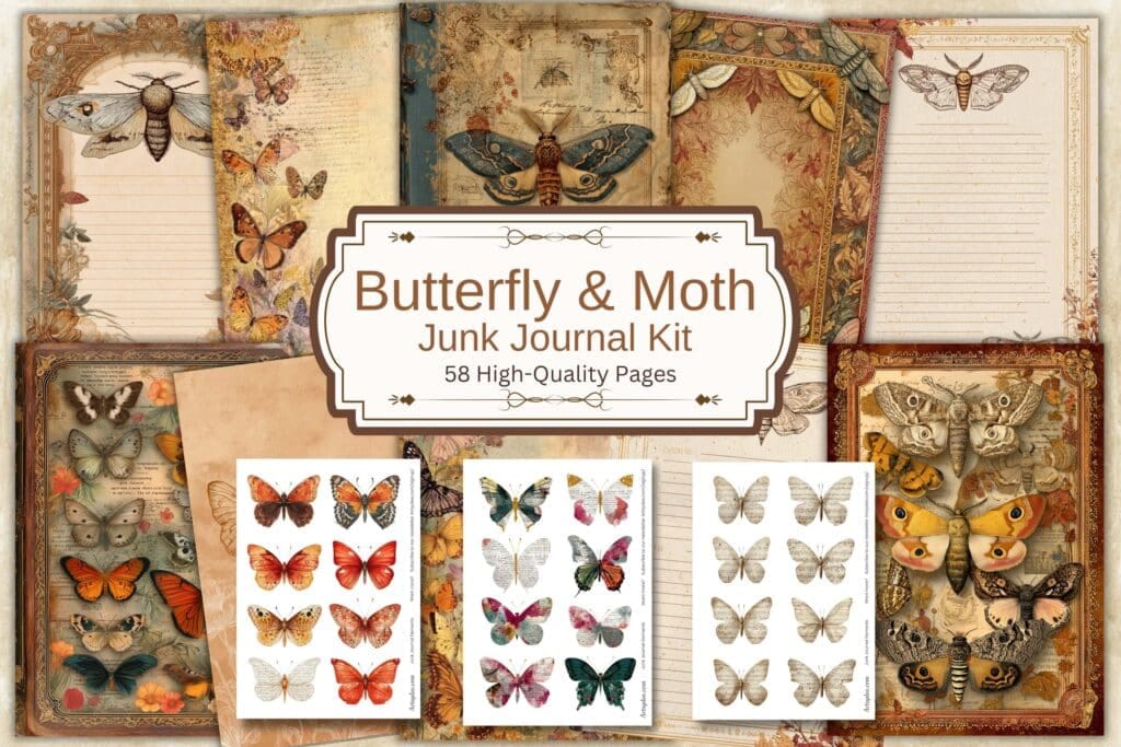 moth junk journal ideas