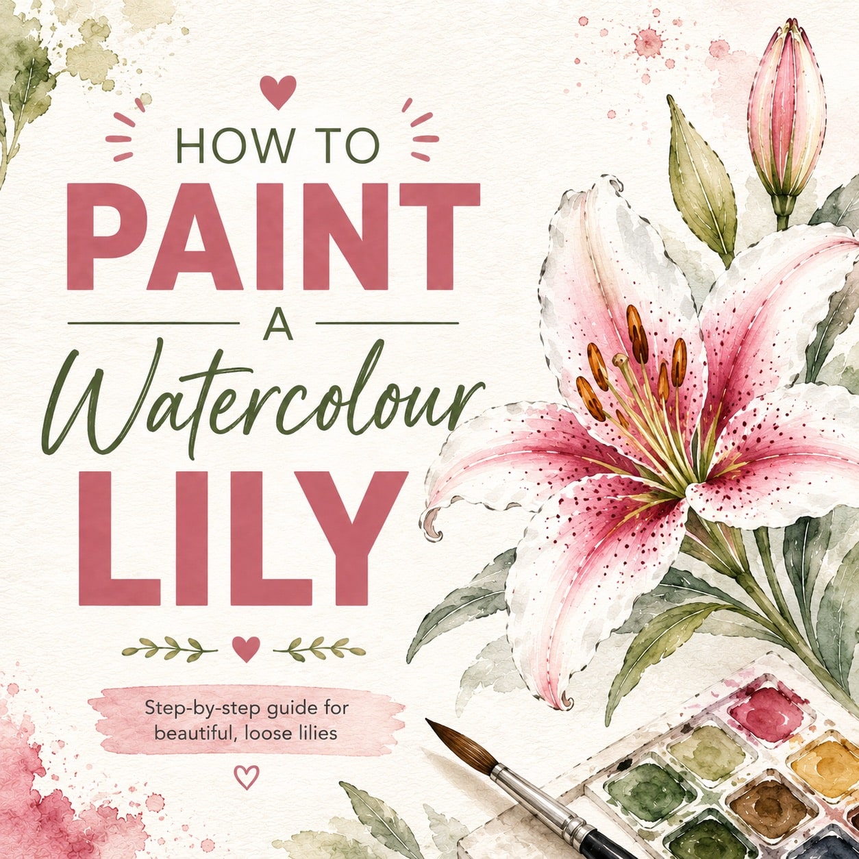 how to paint a watercolor lily