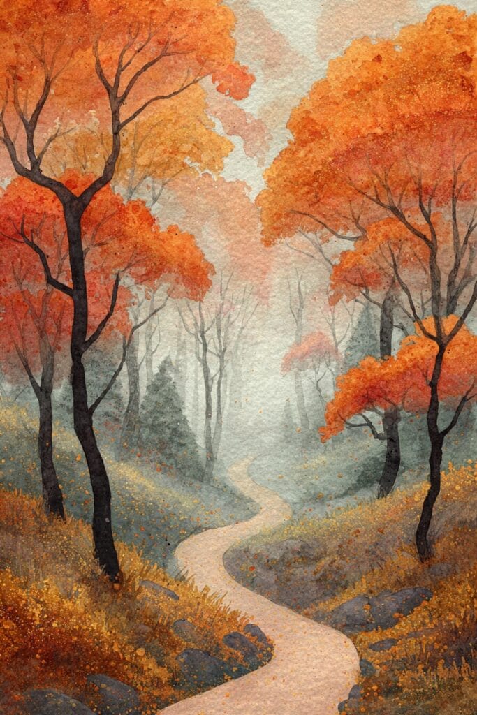 autumn watercolor paintings