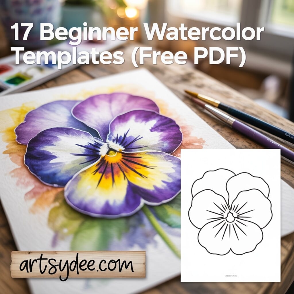 beginner watercolor templates