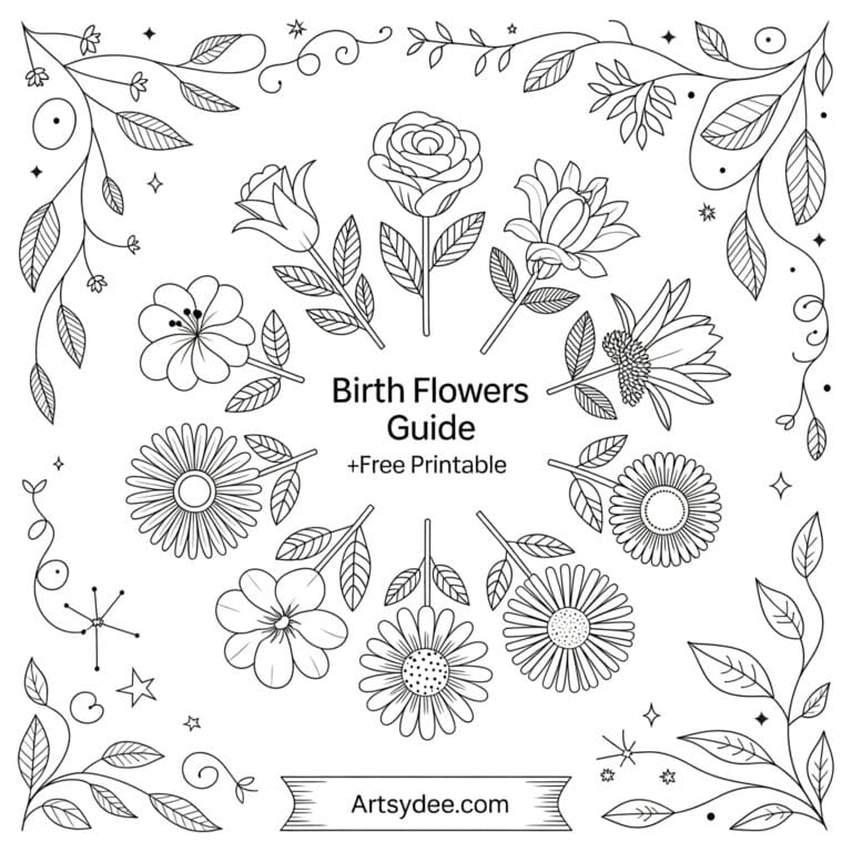 birth flowers artsydee