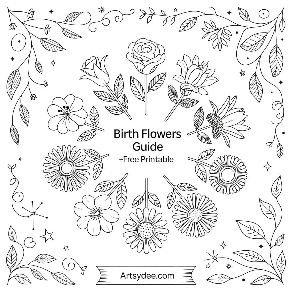 birth flowers artsydee