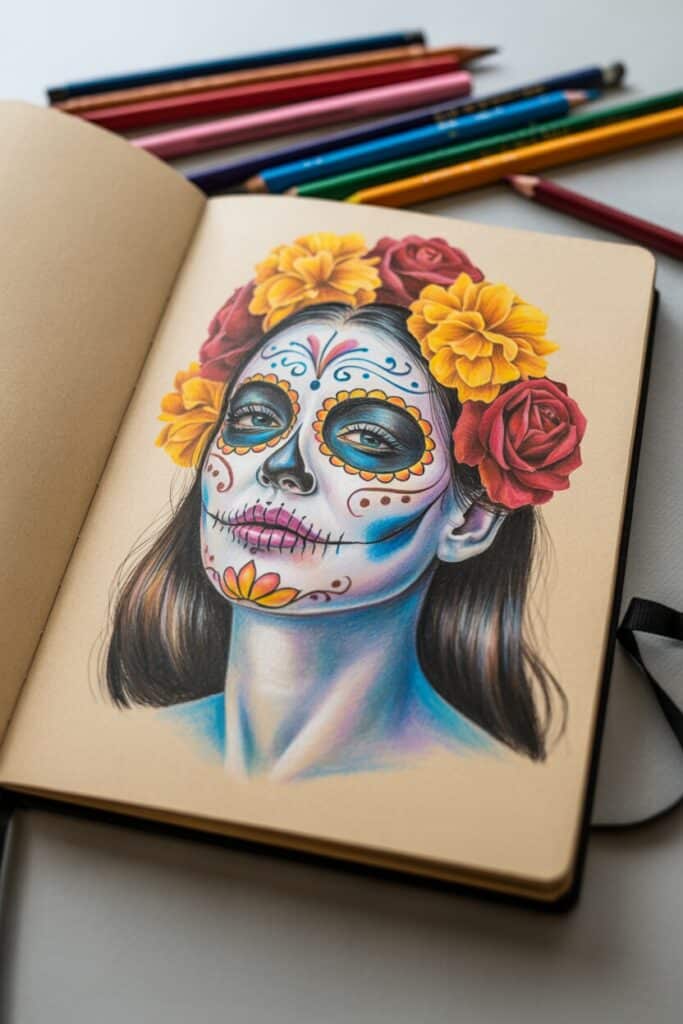 day of the dead drawing ideas