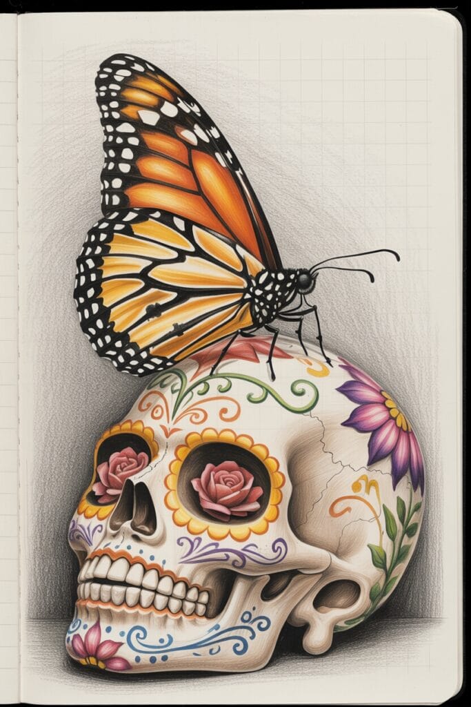day of the dead drawing ideas