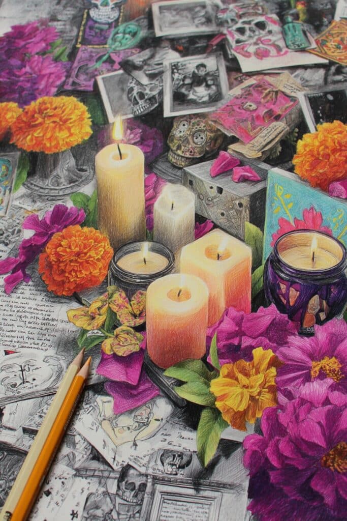 day of the dead drawing ideas