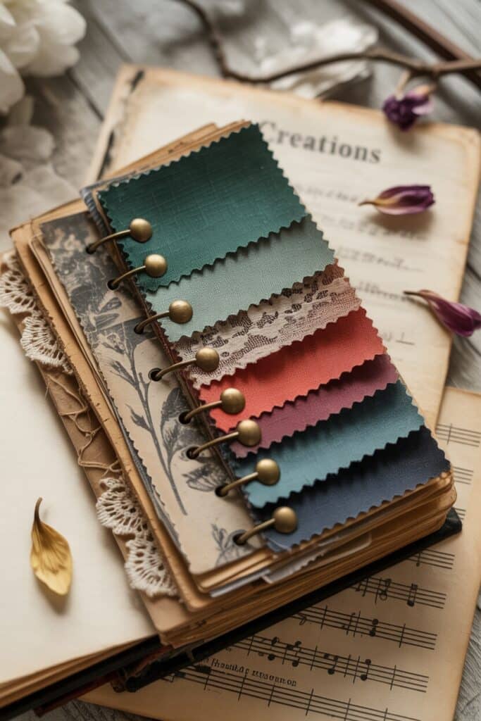 gothic junk journal color palette