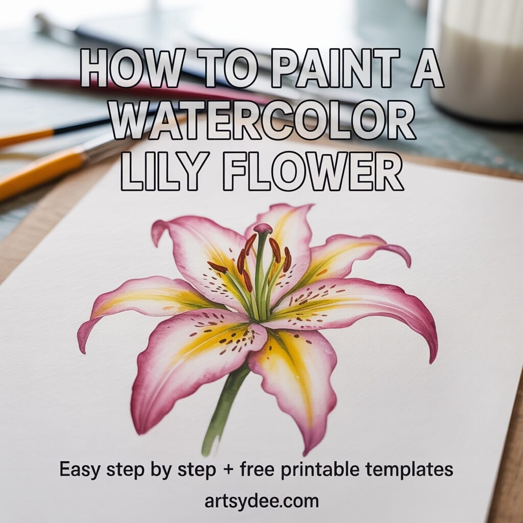 how to paint a watercolor lily