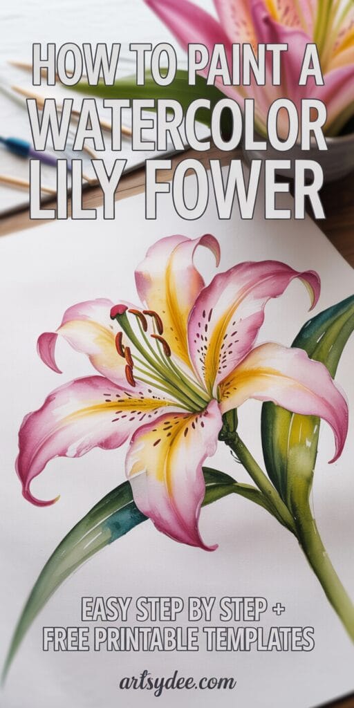 how to paint a watercolor lily