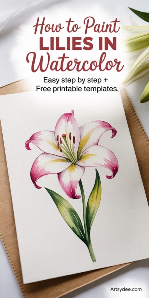 how to paint lilies in watercolor
