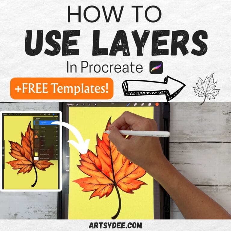 How to use layers in procreate autumn leaf tutorial