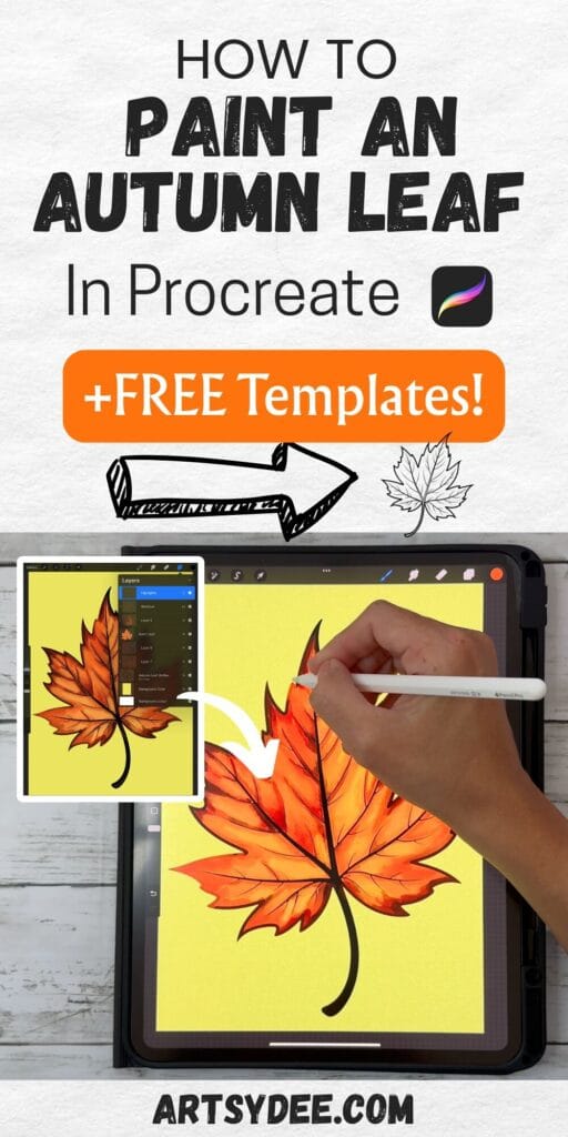 how to use layers in procreate autumn leaf tutorial 4