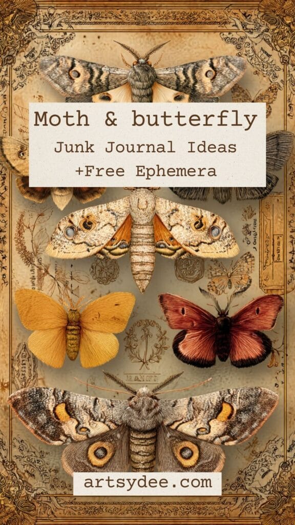 moth junk journal ideas & kit4