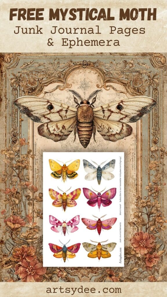 moth junk journal ideas & kit4