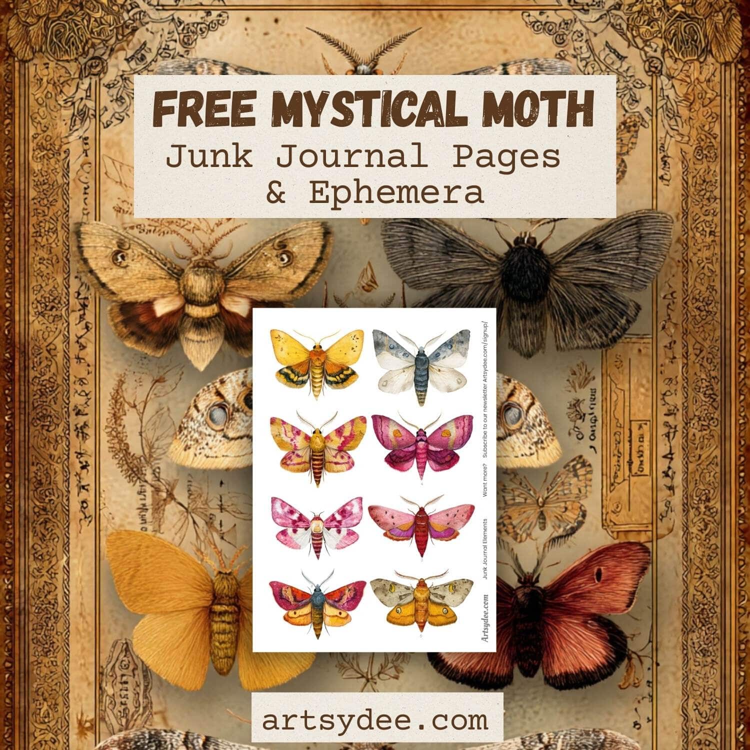 moth junk journal ideas & kit6