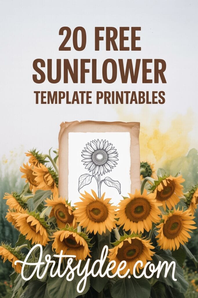 sunflower template free printable