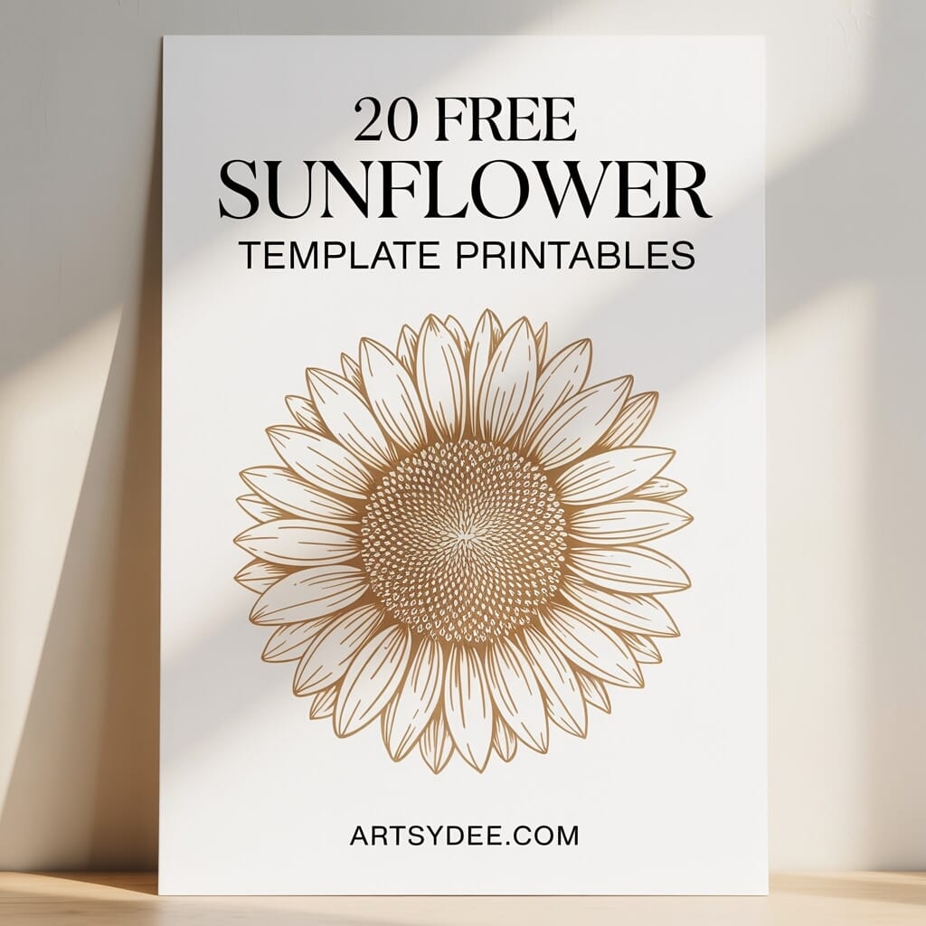 sunflower template free printable 6