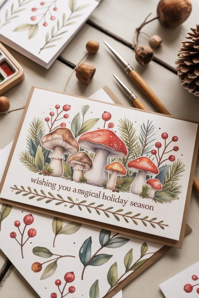 watercolor ideas for holiday cards