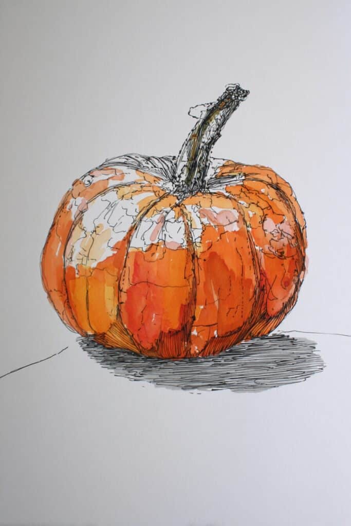 watercolor pumpkins