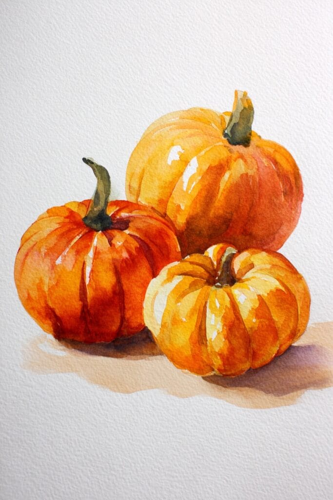 watercolor pumpkins
