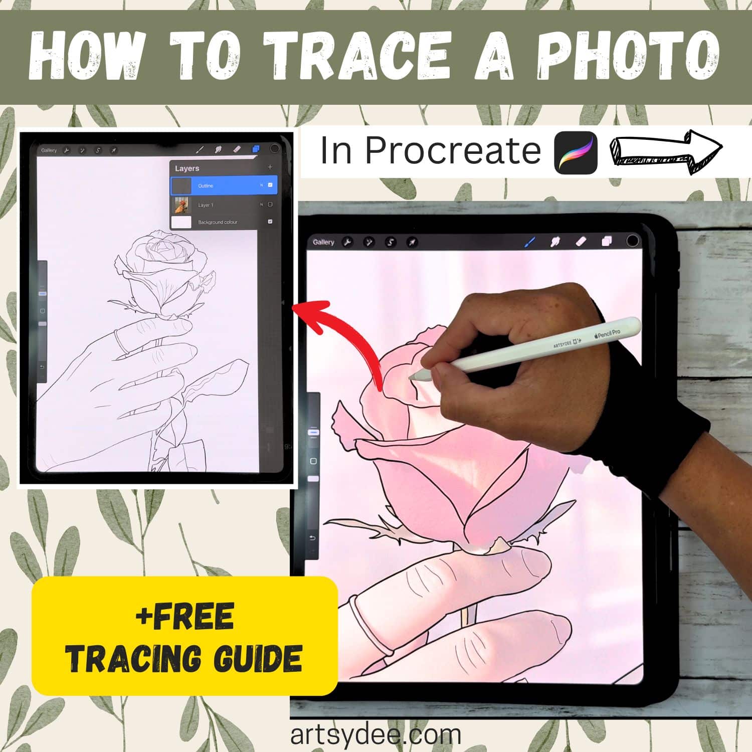 how to trace a photo in procreate