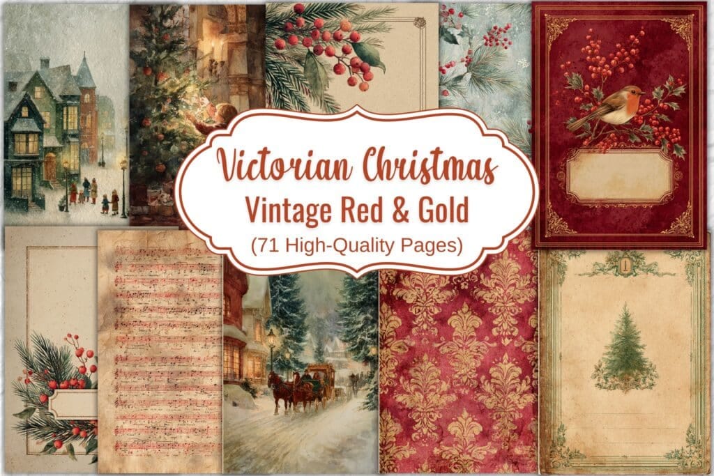 christmas junk journal kit 