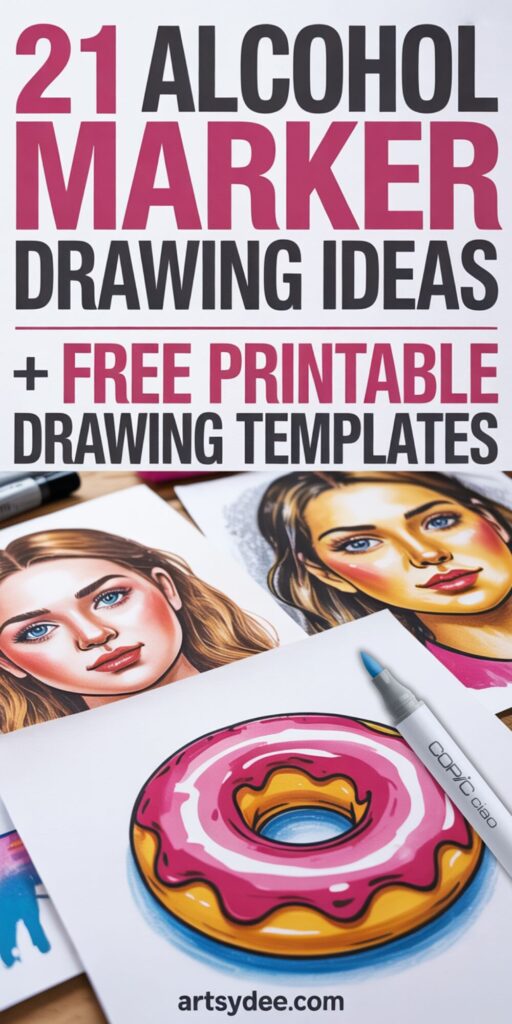 alcohol markers art ideas