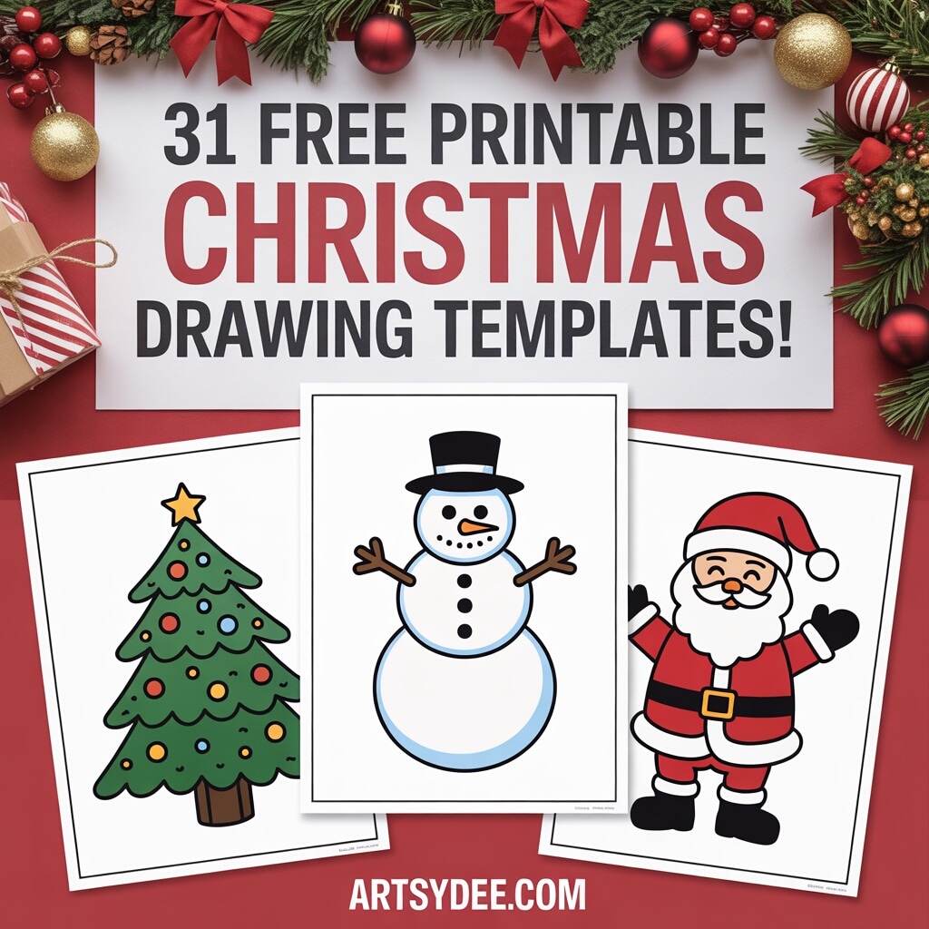 christmas drawing templates