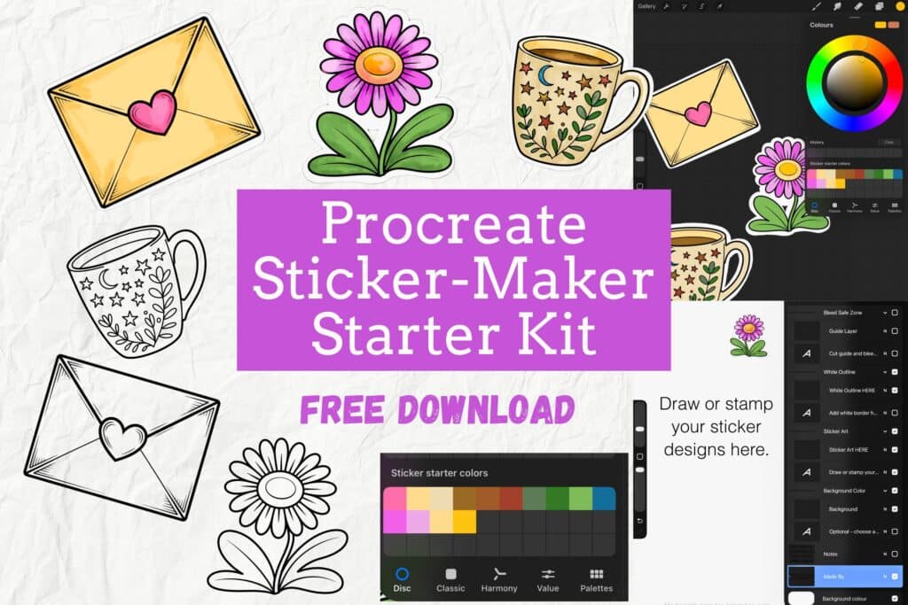procreate sticker making kit