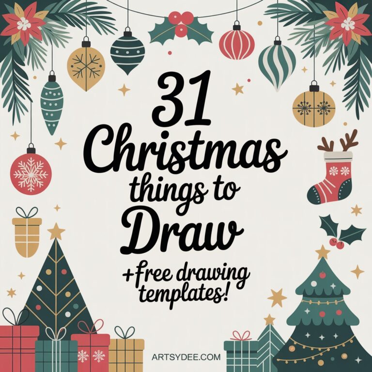 christmas things to draw