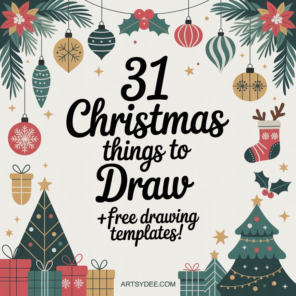 christmas things to draw