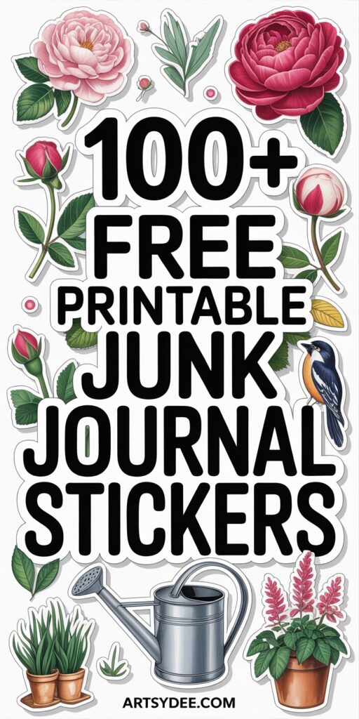 free printable junk journal stickers 