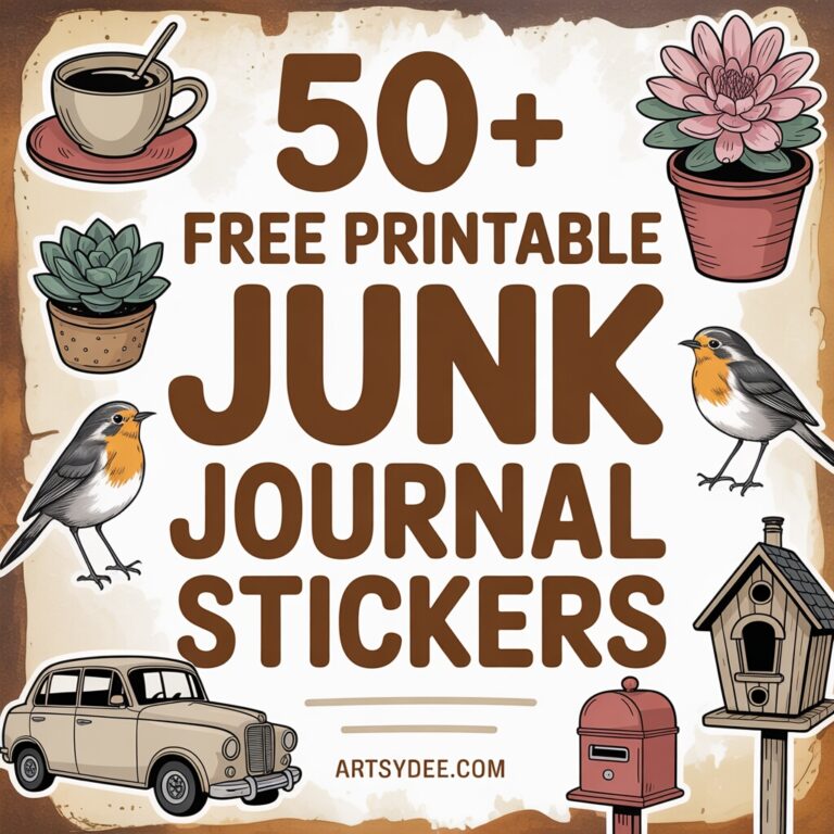free printable junk journal stickers