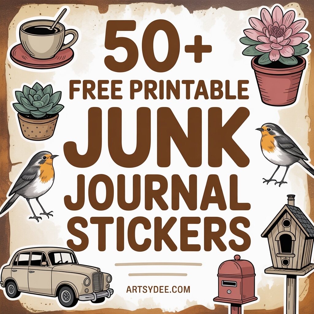 free printable junk journal stickers