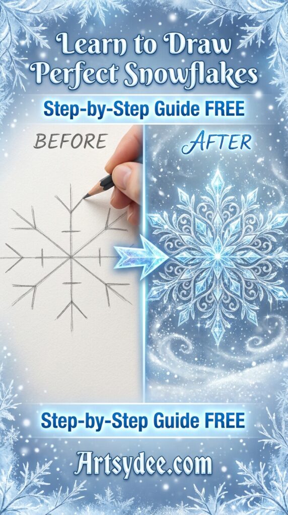 how to draw a snowflake 10