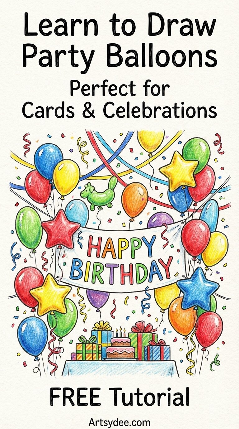 how to draw a balloon