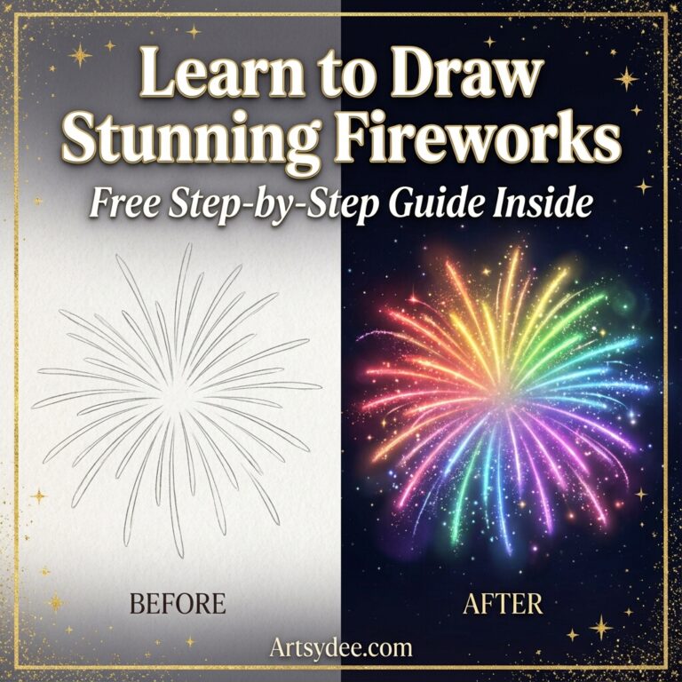 how to draw fireworks