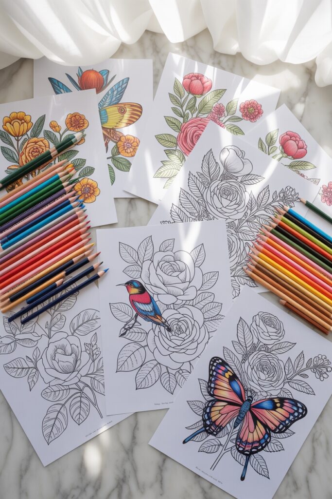 detailed coloring pages for grown ups 