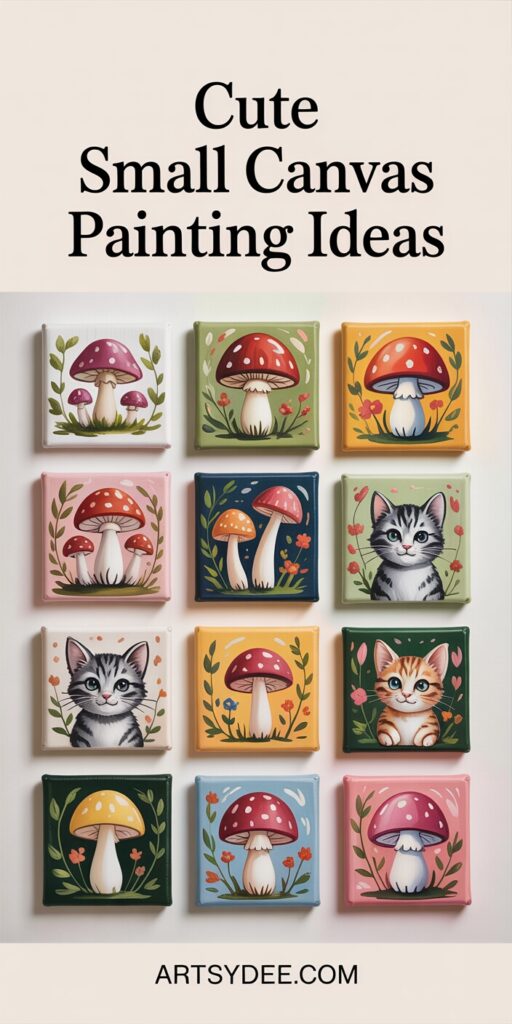 mini canvas painting ideas 16