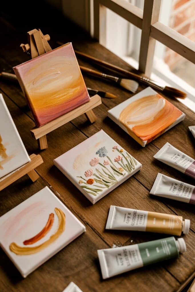 mini canvas painting ideas