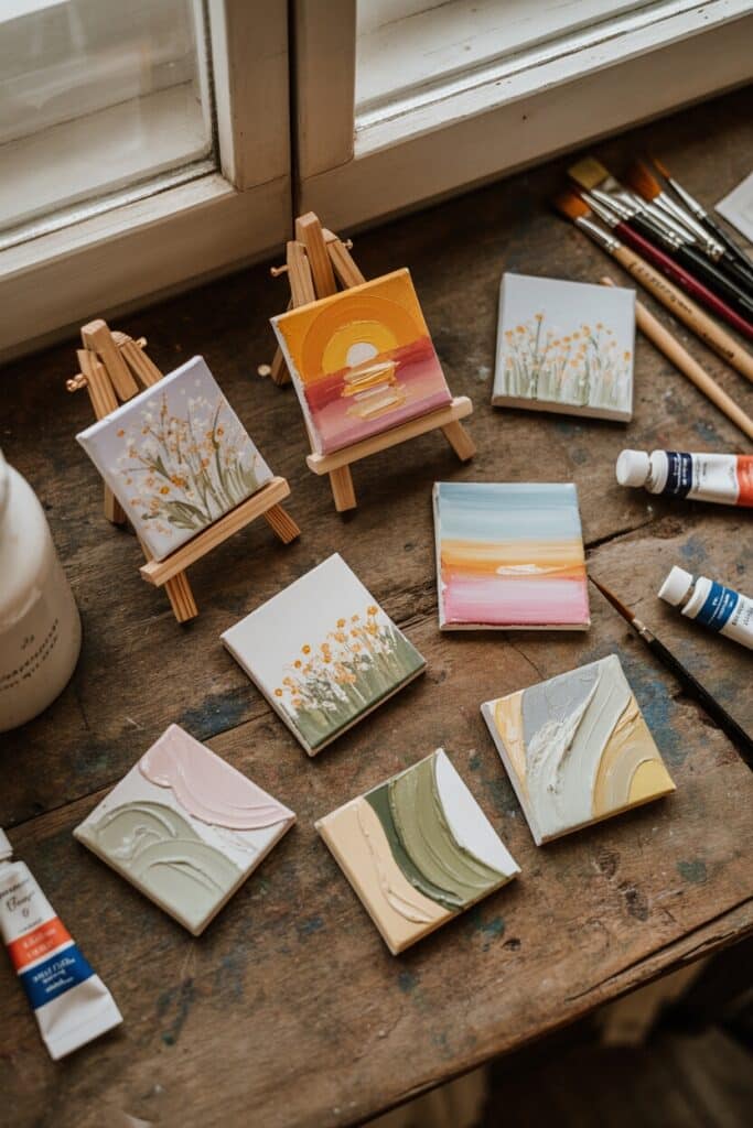mini canvas painting ideas