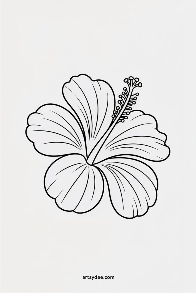 simple flower drawing