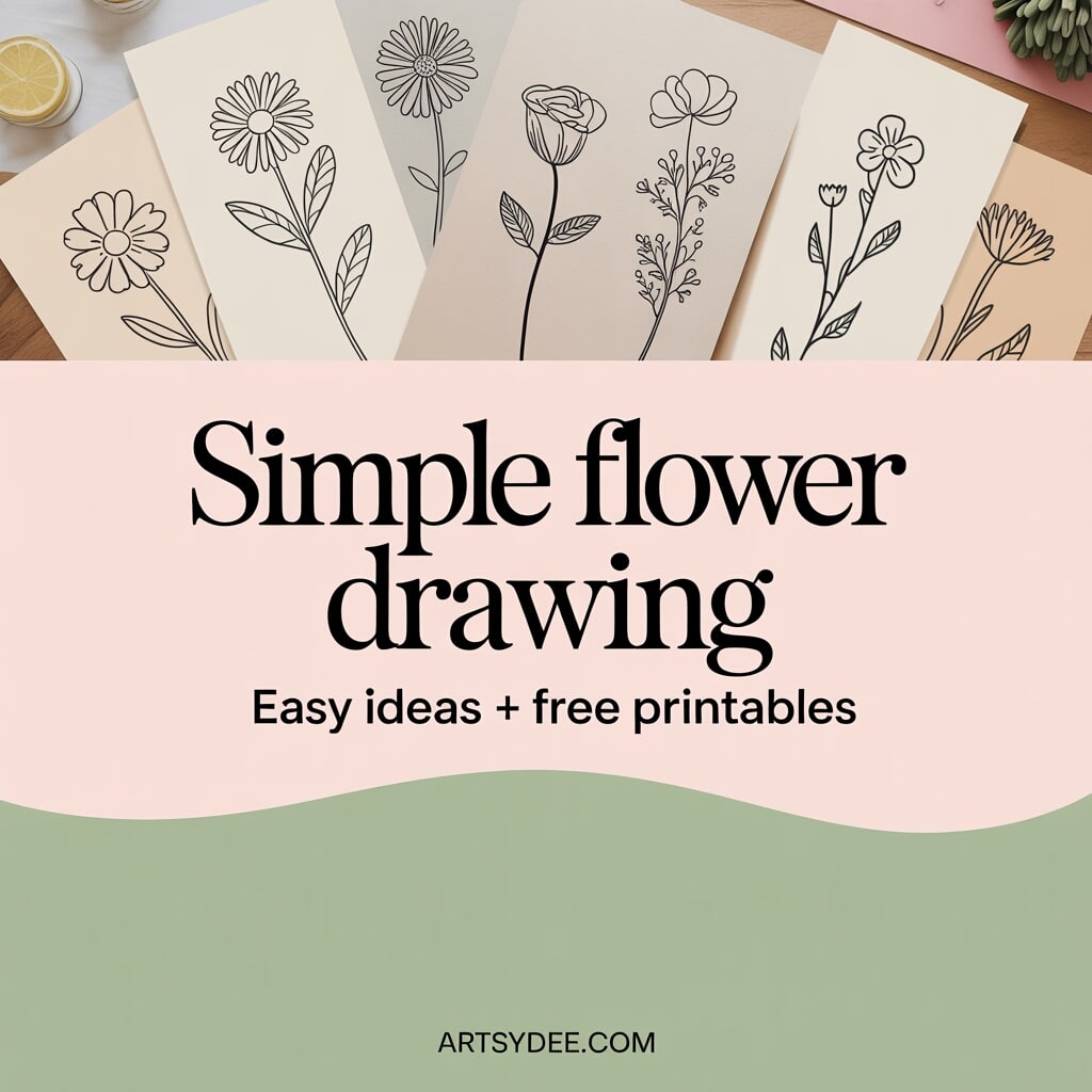 simple flower drawing