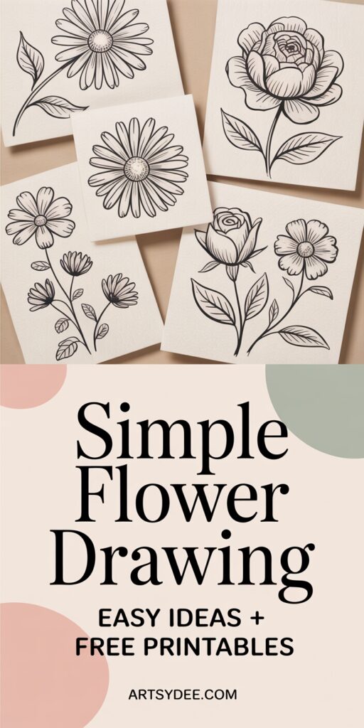 simple flower drawing