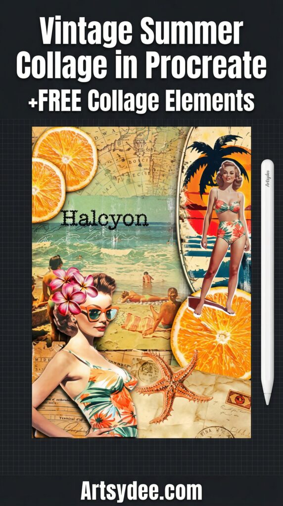 vintage procreate collage 