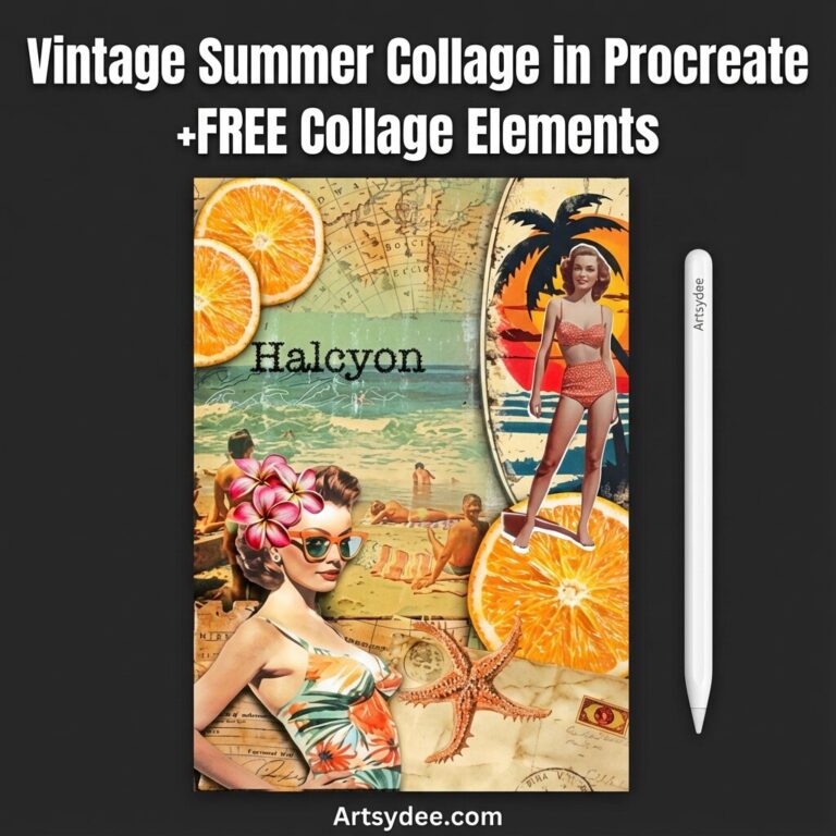 vintage procreate collage