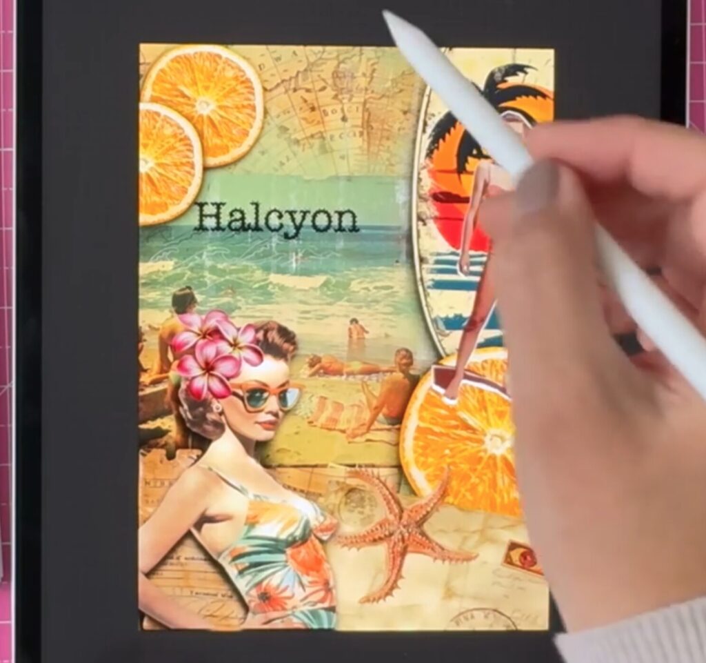 vintage procreate collage