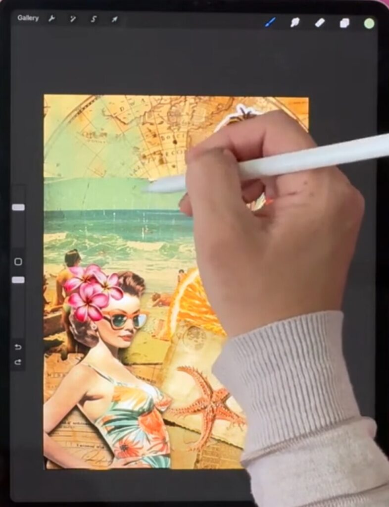 vintage procreate collage