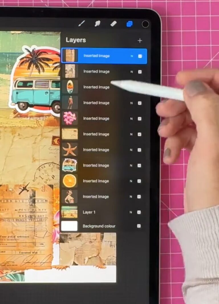 Procreate Retro Comic Tutorial How to Create a Dreamy Vintage Procreate Collage (A Summer Vibe ...