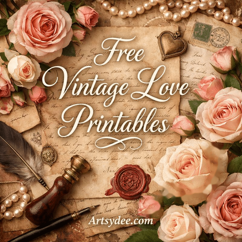 Free Vintage Love Printables Pins 1